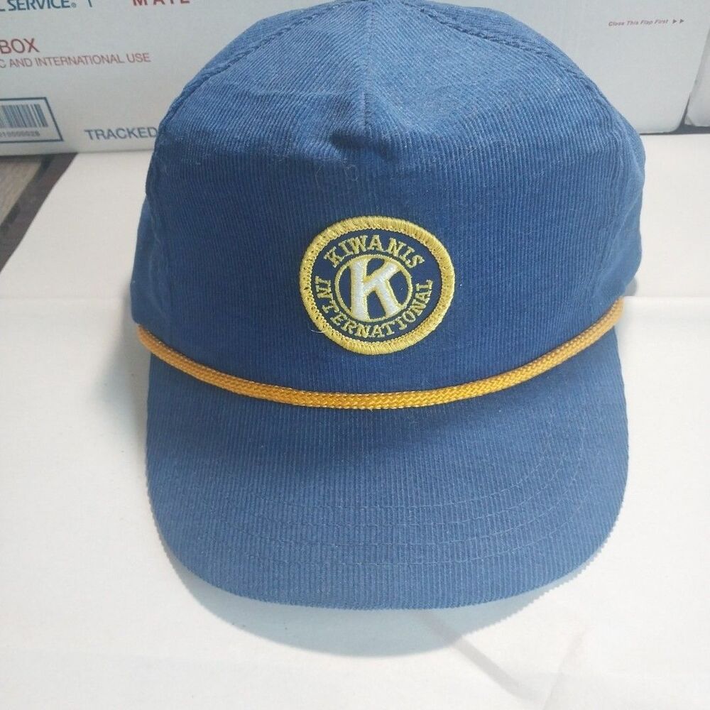 Vintage Kiwanis International K-Products Blue Strapback Patch Hat